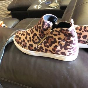 Leopard print boots